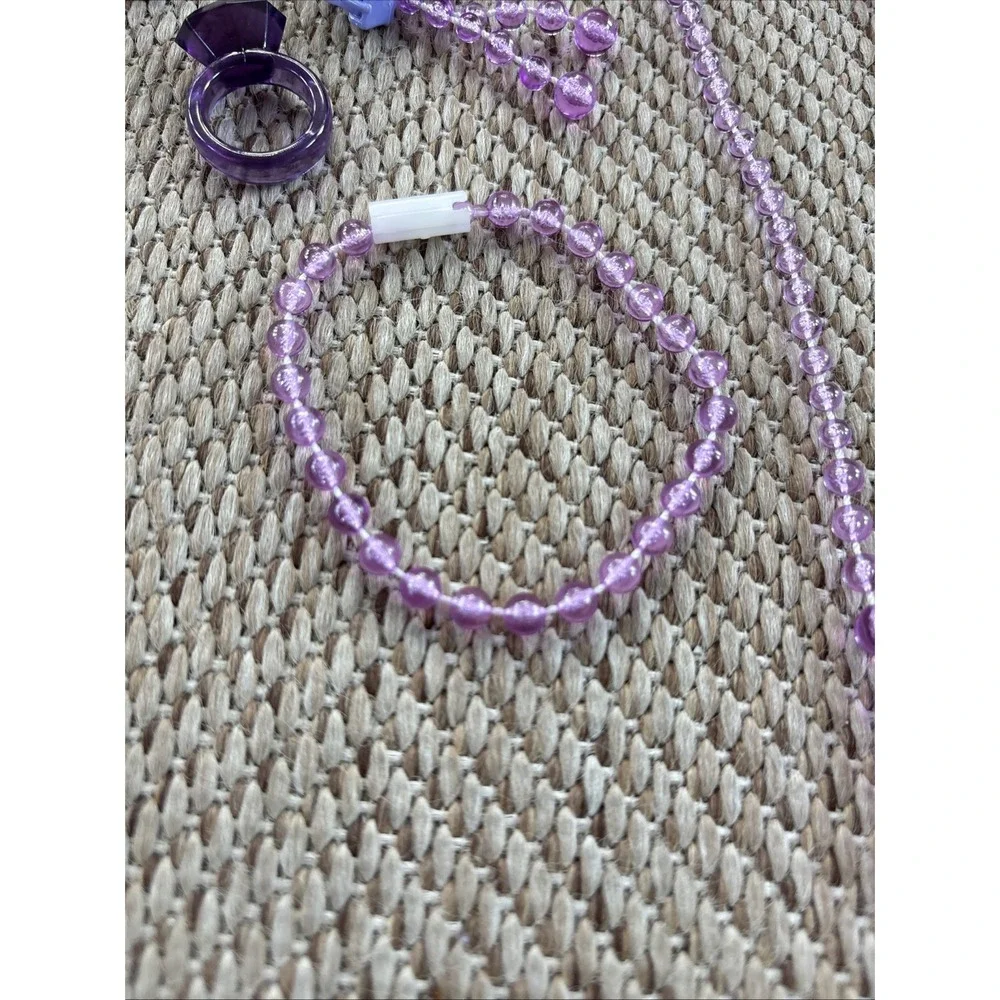 Pretty Pretty Princess: Disney Cinderella Replacement PARTS Purple Necklace Ring
